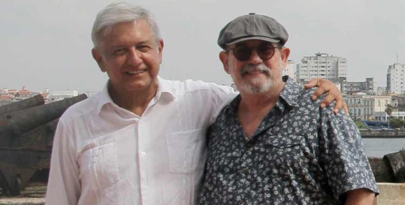 Andres Manuel Lopez Obrador and Silvio Rodriguez