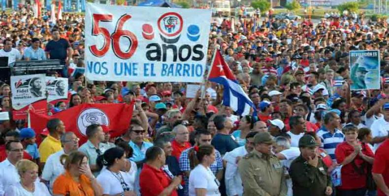 Acto de los CDR en Bayamo