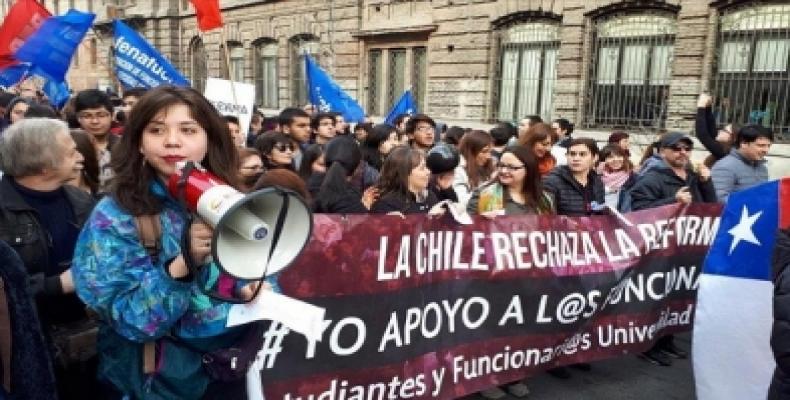 Protestas de estudiantes en Chile