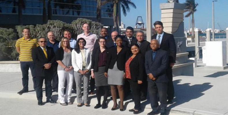 Members of the delegations from Cuba and the United States. Minrex Photo