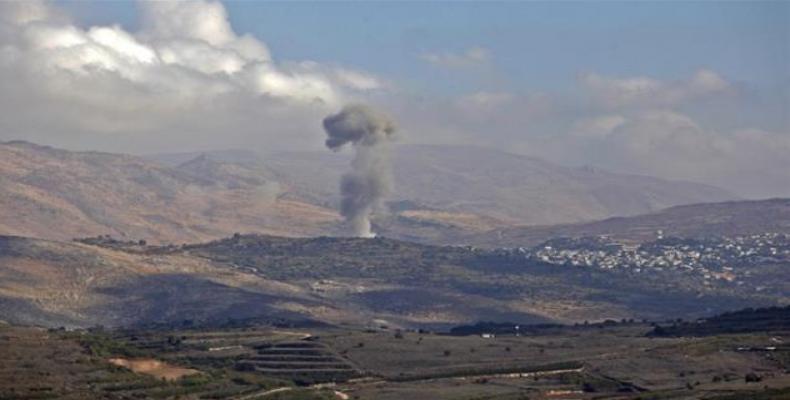 Smoke billows from the southern Syrian village of Hadar on November 3, 2017, as seen from the Israeli-occupied Golan Heights.  Photo: AFP