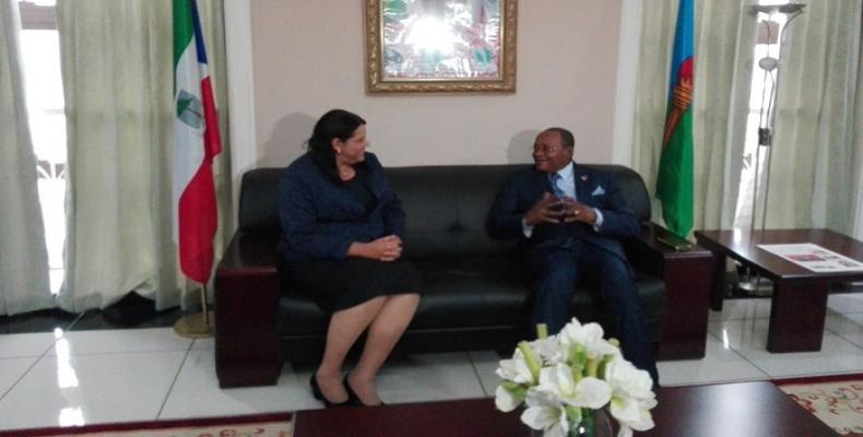 La vicepresidenta cubana Mercedes López Acea, concluyó visita oficial a Guinea EcuatorialFoto: @AnaTeresitaGF