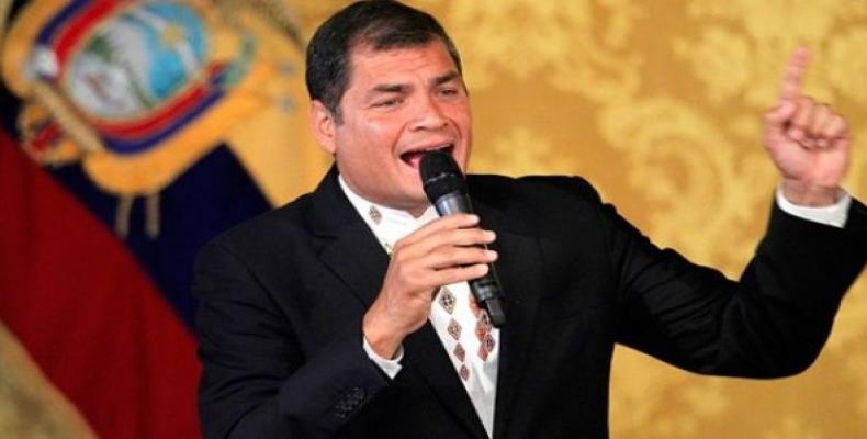 Former Ecuadorean president Rafael Correa.  Photo: AFP 