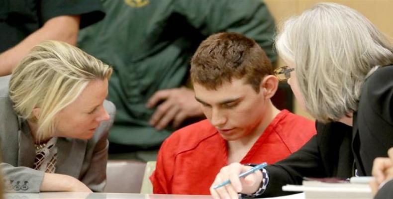 Florida school shooter Nikolas Cruz appeared in court on February 19 2018.  Photo: AP