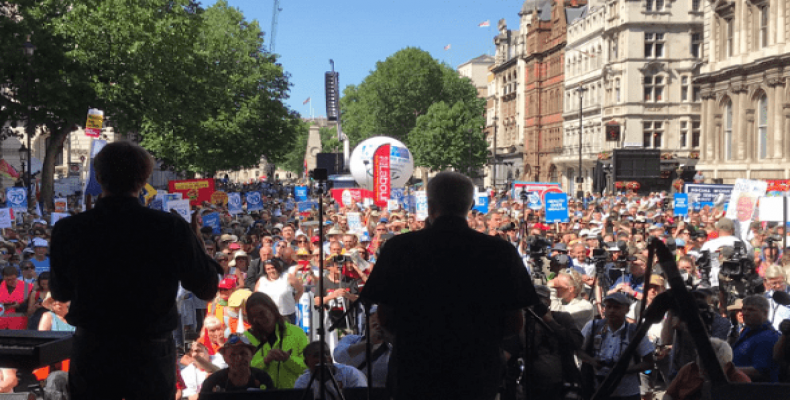 &quot;Our NHS is on its knees after eight years of Tory underfunding, privatization and failure. That is why on its 70th birthday, we must come together to camp