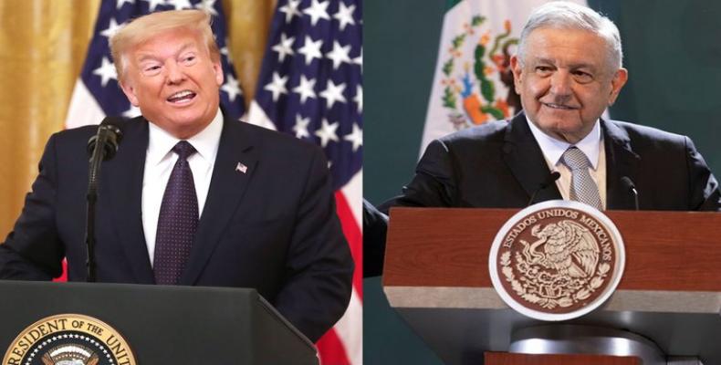 Presidente de EE.UU, Donald Trump y de México Andrés Manuel López Obrador (Infobae)