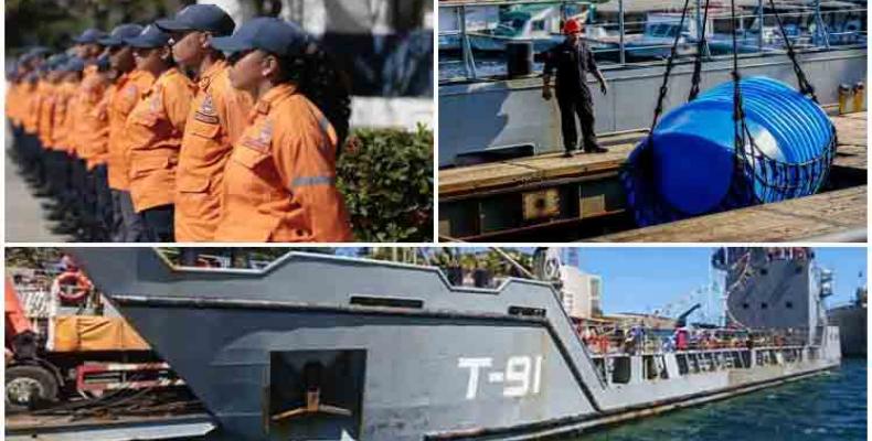 El buque zarpó de La Guaira con una carga solidaria para los damnificados. Foto: PL