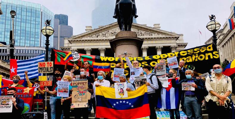 Protestas frente al Banco de Inglaterra por robo de activos venezolanos