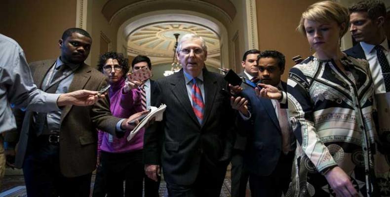 Mitch McConnell, líder de la mayoría en el Senado.(foto:PL)