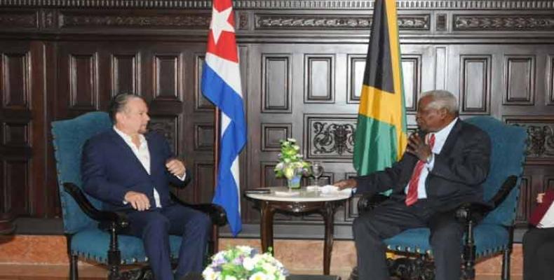 Cuban Parliament President Receives the President of the Senate of Jamaica