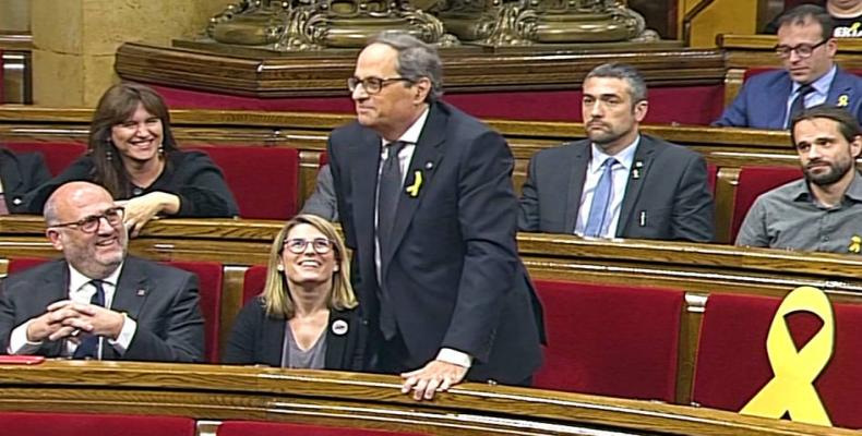 Catalan Parliament elects pro-independence candidate.  Photo: EFE