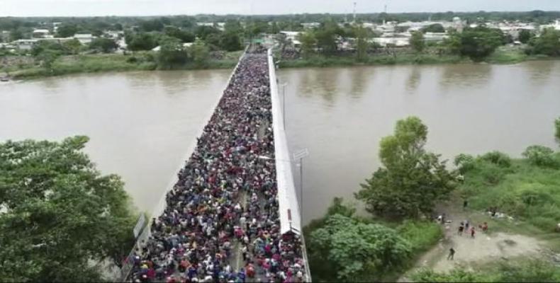 The migrants have faced injuries, illness, and at least one death in their journey North.    Photo: Reuters