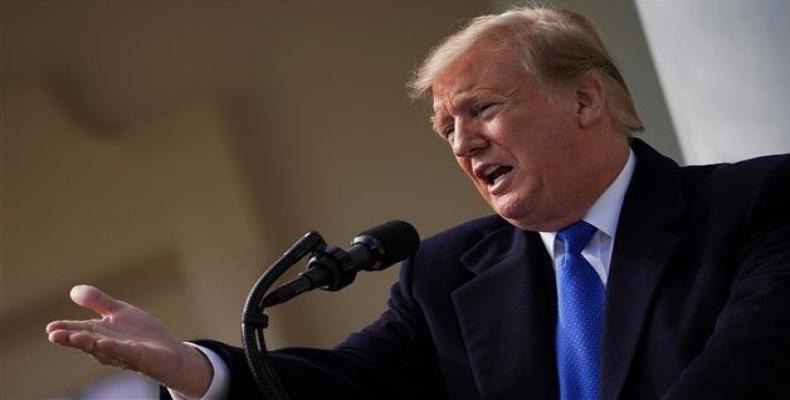  Donald Trump delivers remarks in the Rose Garden at the White House in Washington, DC on February 15, 2019.  Photo: AFP