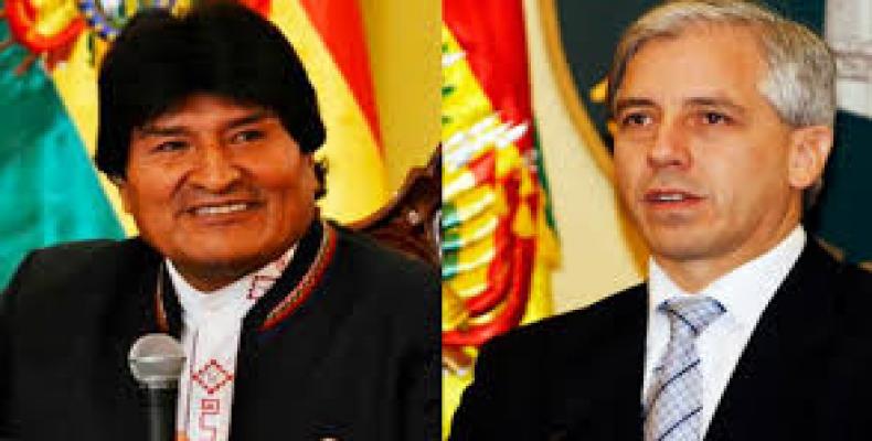 Presidente, Evo Morales, y el vicepresidente, Álvaro García Linera,