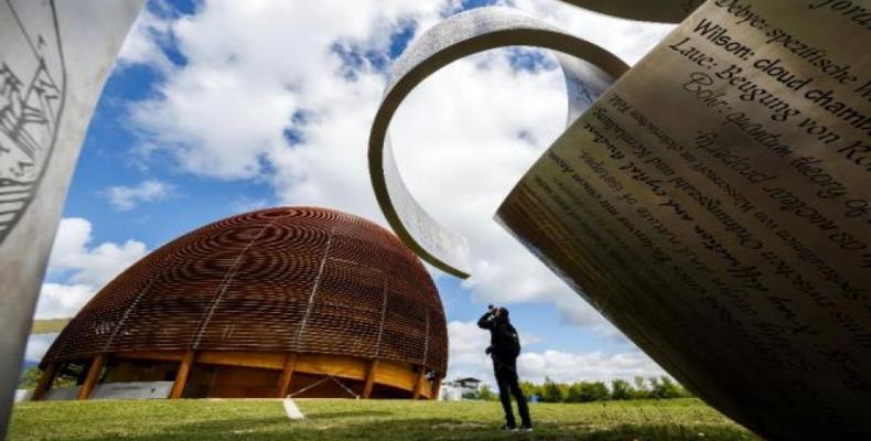 Vista de la sede del Centro Europeo de Física de Partículas (CERN) en Meyrin, cerca de Ginebra (Suiza)