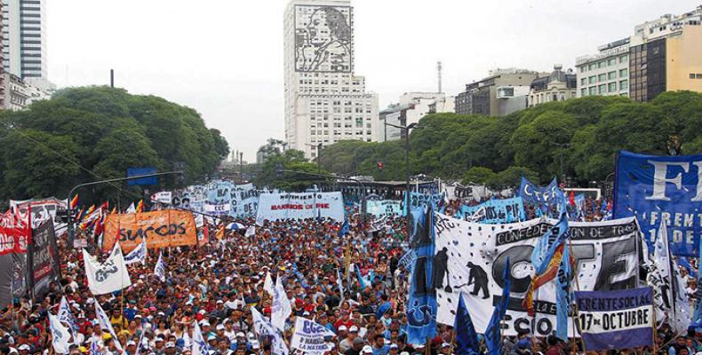 View of march in Buenos Aires, December 13, 2017 (Pagina 12 Photo)