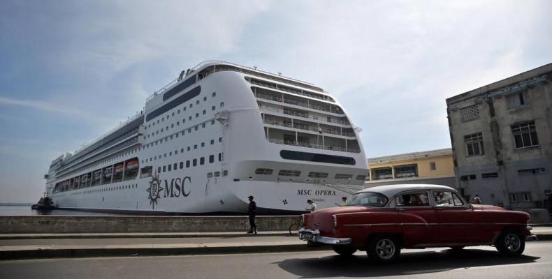 MSC Opera at Havana’s cruise-ship terminal. File photo