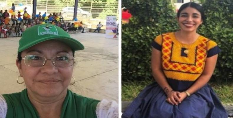 Mexican candidates Juana Irais Maldonado (L) and Pamela Teran (R) were found murdered on June 2, 2018.  Photo: Twitter