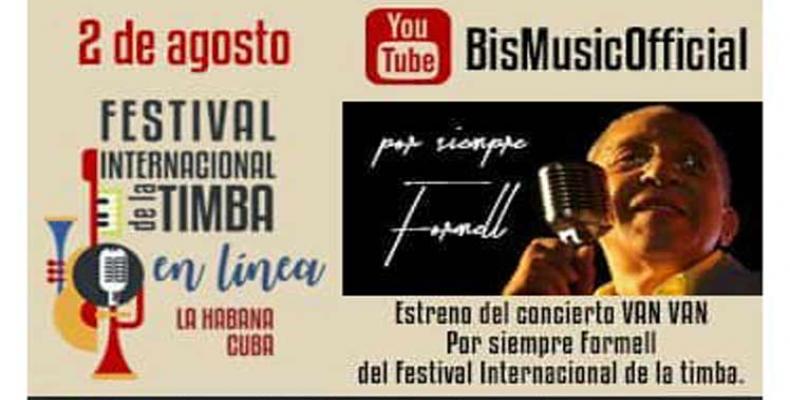 La segunda edición del Festival Internacional de la Timba &quot;Por siempre Formell&quot; fue aplazado para septiembre de 2021. Foto: Prensa Latina.