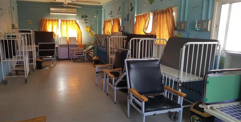 Empty beds are seen in the Gaza strip’s Beit Hanoun Hospital, as it suspended it services due to the lack of fuel (Photo: Beit Hanoun Hospital)