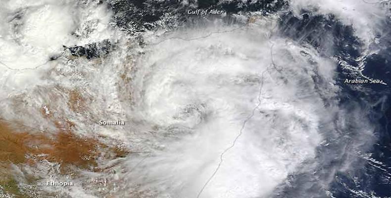 El ciclón tropical formado en el golfo de Adén provocó dos días de fuertes lluvias en el norte somalí.Foto:PL.