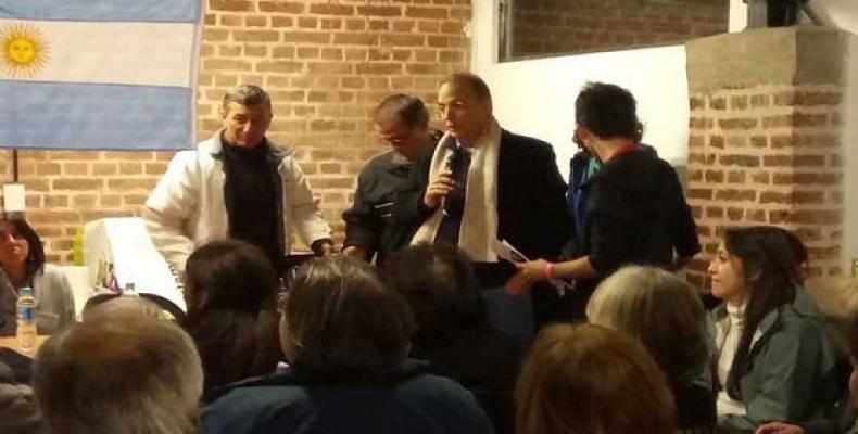 Antonio Guerrero, l'un des invités de marque à la rencontre de solidarité avec Cuba à Rosario