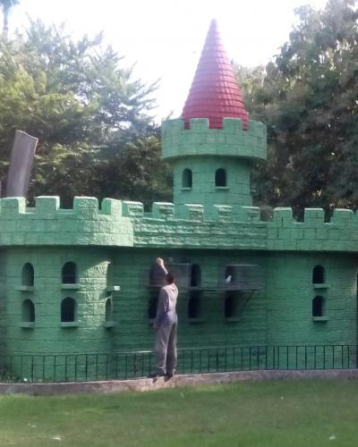 Castillo medieval en el jardín infantil de Fidias. Foto: Jorge Rivas