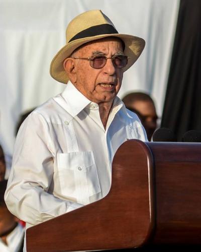 José Ramón Machado Ventura en acto central por el 26 de julio en Pinar del Río. Foto tomada de la ACN