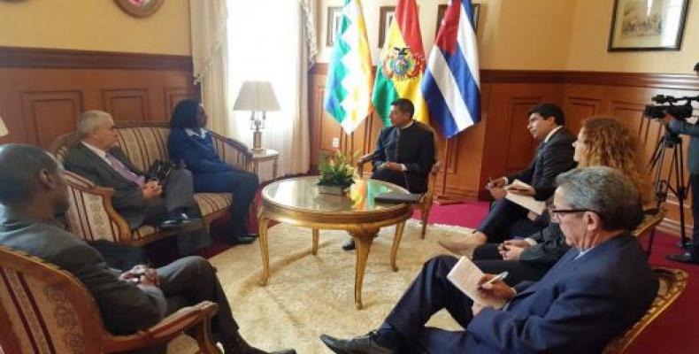La viceministra cubana de Comercio Exterior e Inversión Extranjera, Ileana Núñez, encabeza la delegación que visita Bolivia.Imágen:Internet.