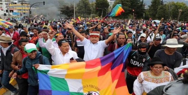 Indigenous leader Jaime Vargas during protests against IMF austerity measures.  (Photo: Reuters)