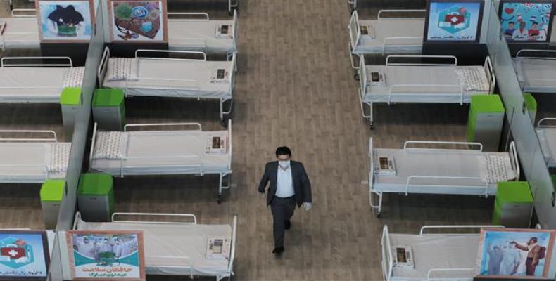 Iran's largest shopping mall turned into a center to receive COVID-19 patients, in the capital Tehran.  (Photo: Press TV)