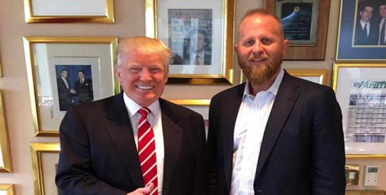 US President Donald Trump (L) and Brad Parscale. File Photo