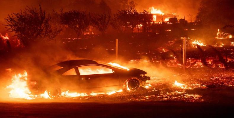 Enfrenta California incendio más destructivo de su historia. Foto: PL.