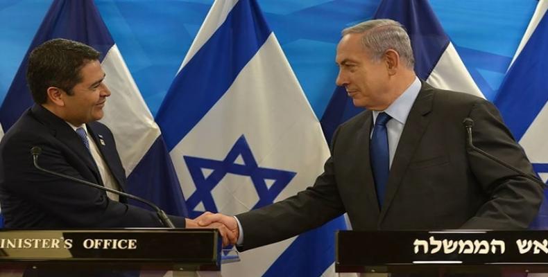Juan Orlando Hernández y Benjamin Netanyahu (Kobi Gideon) / Infobael.