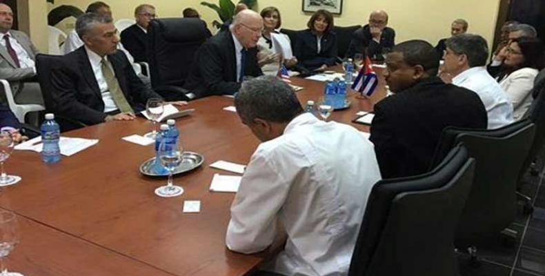 Visiting U.S. congressional delegation meets with Cuban Foreign Ministry officials Photo: PL