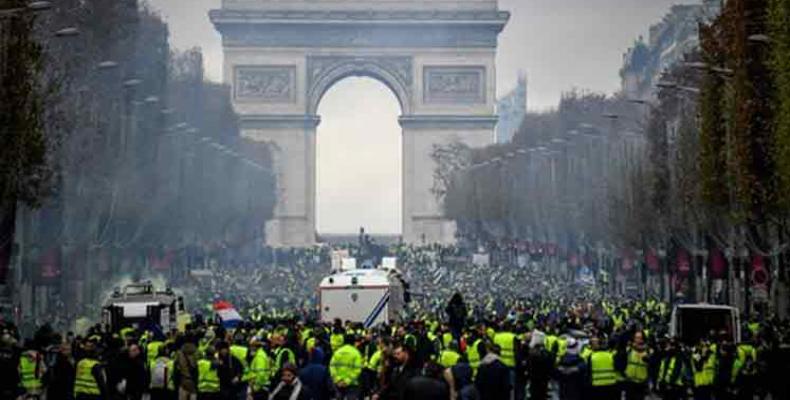 Yellow Vests protesters hold 11th week of demonstrations.  Photo: EFE