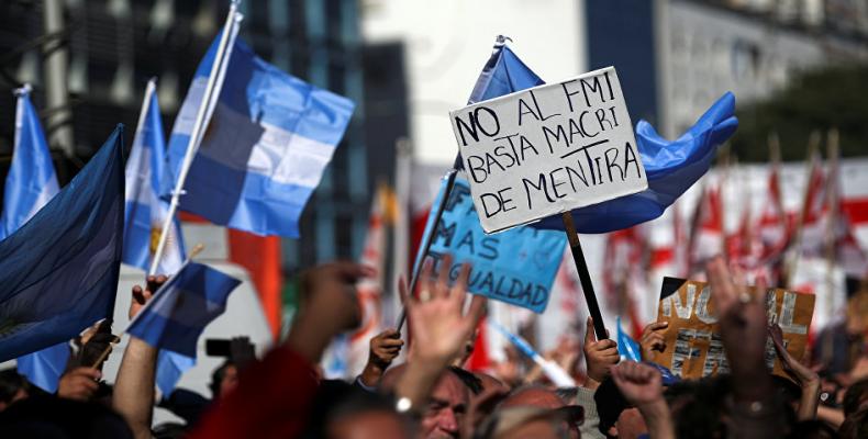 Imagen ilustrativa. Argentina protesta contra FMI 2018/ Reuters / Agustin Marcarian.