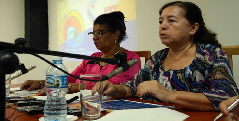 Las funcionarias explicaron en conferencia de prensa las características de la importante cita caribeña. Foto: Miguel Rubiera Justiz