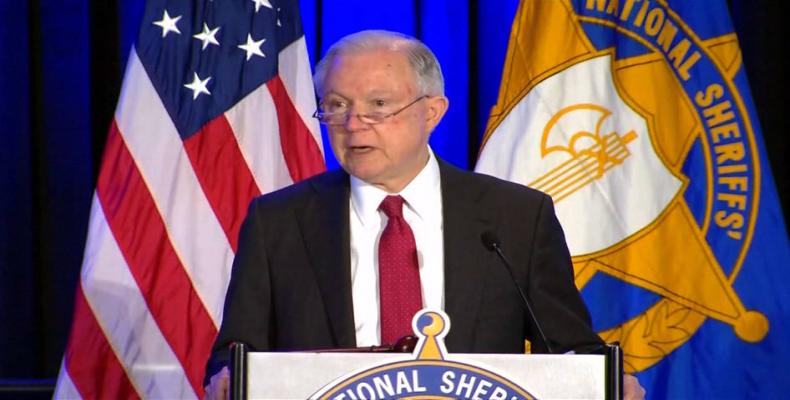 U.S. Attorney General Jeff Sessions.  Photo: Democracy Now