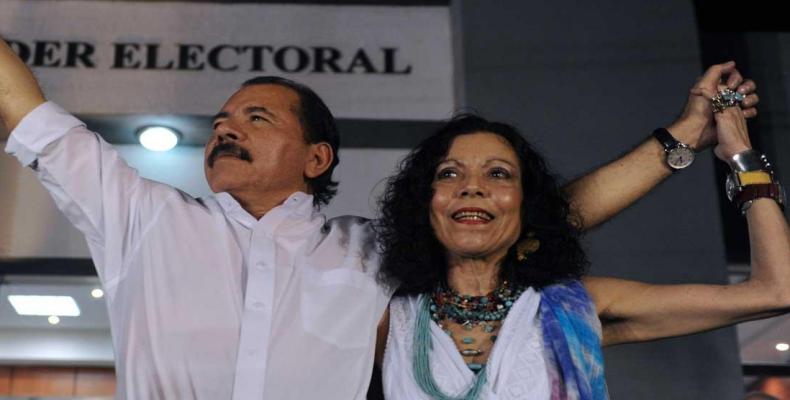Daniel Ortega y Rosario Murillo, candidatos a la reelección y vicepresidencia de Nicaragua, respectivamente. Foto: Archivo