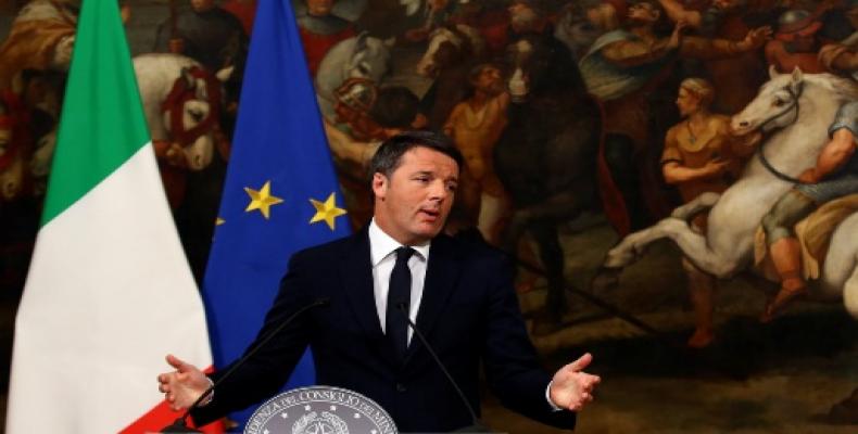 Primer ministro italiano, Matteo Renzi