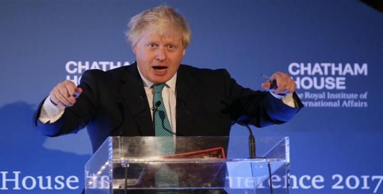 British Foreign Secretary Boris Johnson