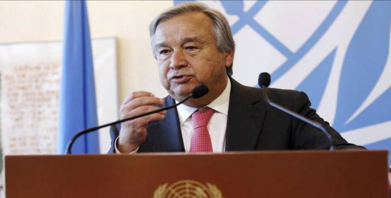 Guterres dijo que hará todo lo que esté a su alcance para apoyar a los líderes israelíes y palestinos a volver a las negociaciones