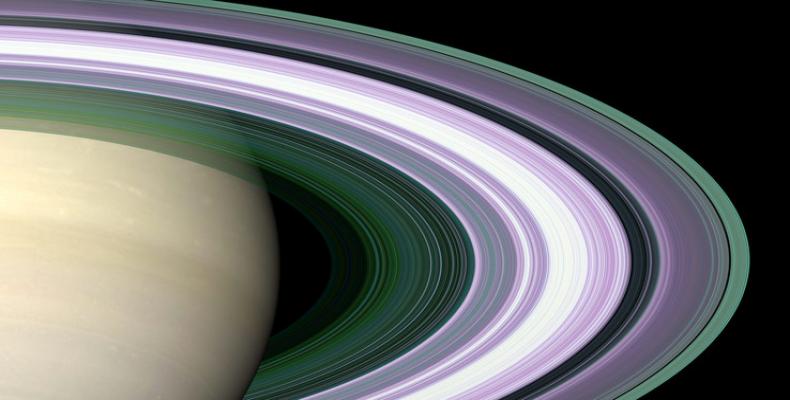Imágenes de los anillos de Saturno transmitidas por la sonda espacial Cassini. Nasa