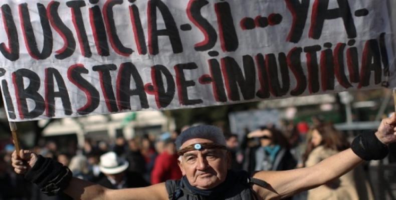 Manifestación contra gobierno de Macri.  Foto Archivo