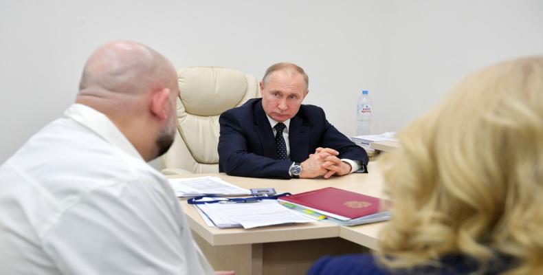 El presidente de Rusia, Vladímir Putin. Moscú, el 24 de marzo de 2020.Alexei Druzhinin / Sputnik