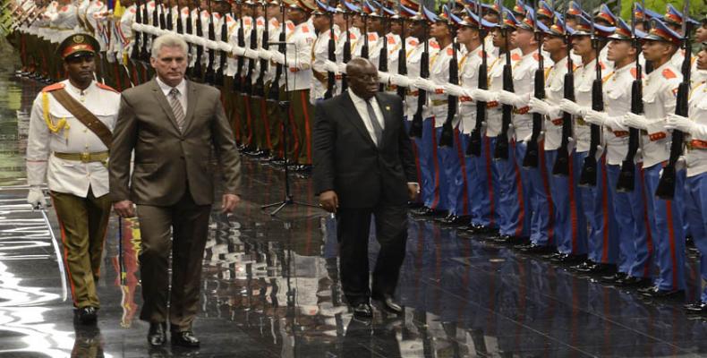 El dignatario cubano se manifestó congratulado por la visita de su par ghanés. Foto: Archivo