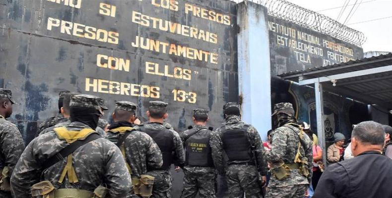 At least 18 inmates were killed in rioting at the Tela prison in Honduras.  (Photo: Jose Valle/EPA)