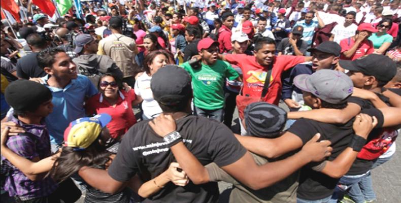 Marhca de estudiantes venezolanos