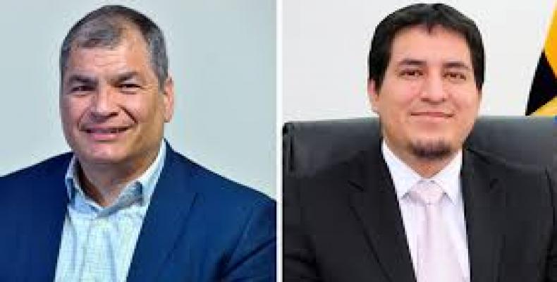 Rafael Correa y Andrés Arauz